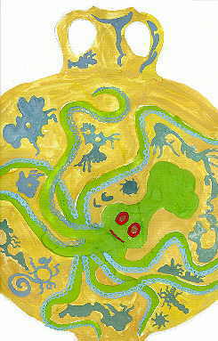 art of Cyprus. Vase with octopus.